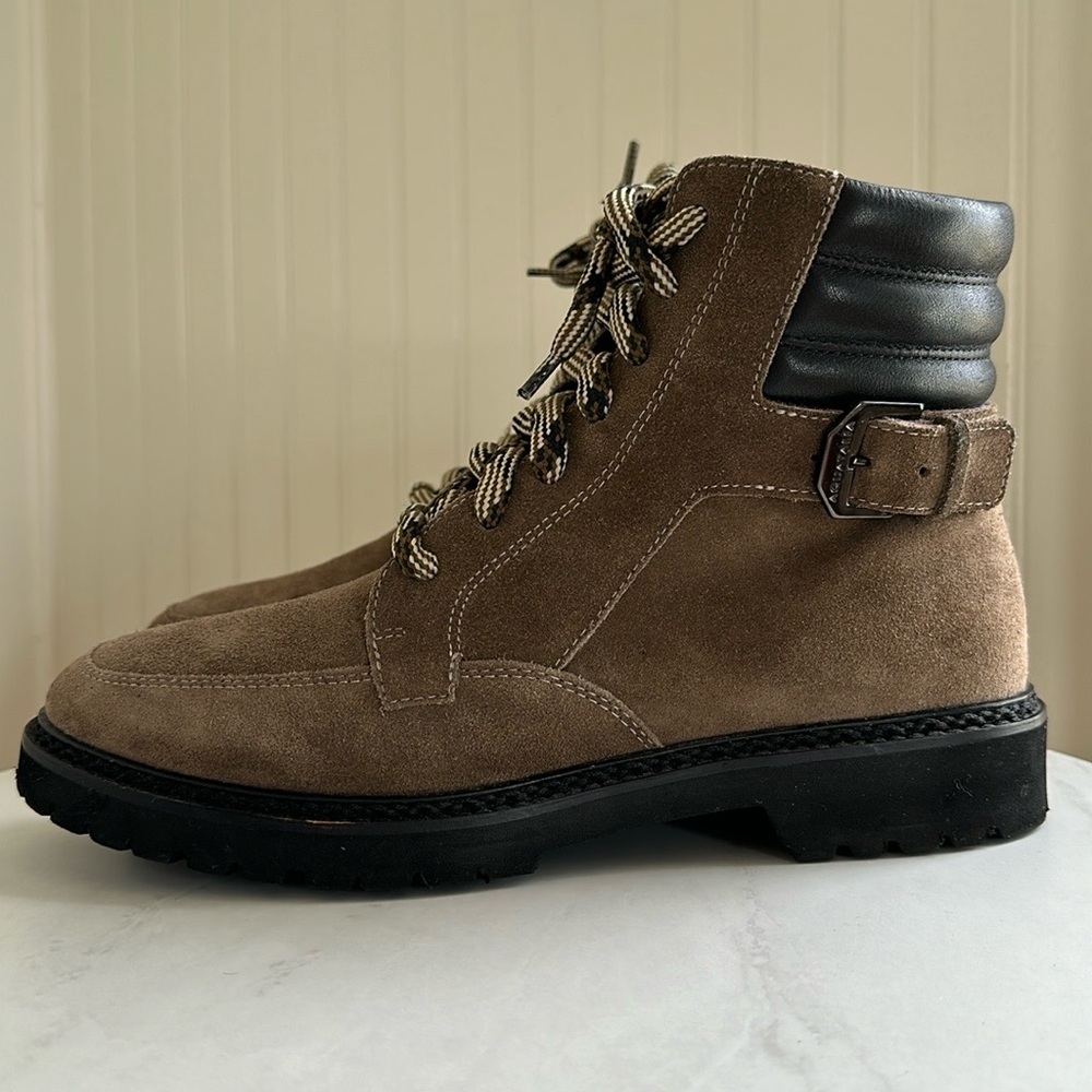 Aquatalia Mayra Suede Calf Weatherproof Lace-Up Boot